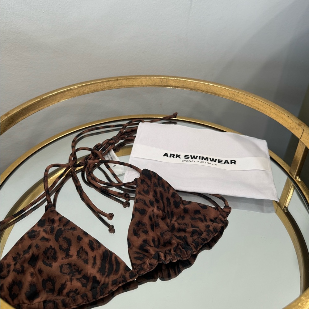 Ark Swimwear Leopard Triangle Bikini Top